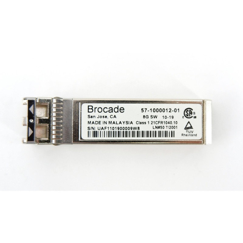 Brocade 8G SFP+ Transceiver SWL Fibre Channel, 850nm, 150m, MMF, LC Dúplex connector (XBR-000147)