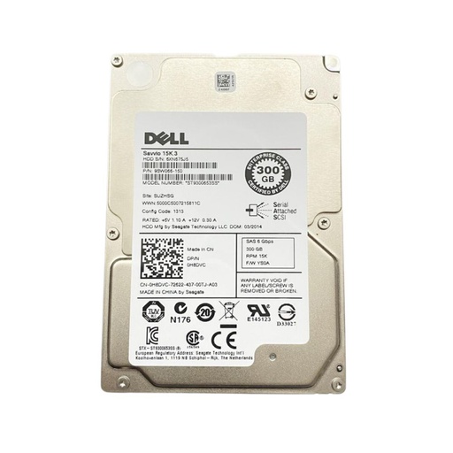 [H8DVC] H8DVC | Dell Disco Duro 300GB 15K SAS 2.5" 6Gb/s con caddy