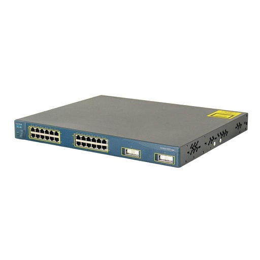 [WS-C3550-24-EMI] Cisco Catalyst C3550 Stackable 24 10/100 Ethernet ports & 2 Gigabit Ethernet GBIC ports, Enhanced Multilayer Image software