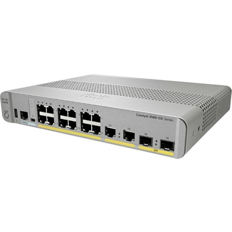 Cisco Catalyst 3560-CX Switch 8 GE, uplinks: 2 x 1G SFP and 2 x 1G copper, IP Base