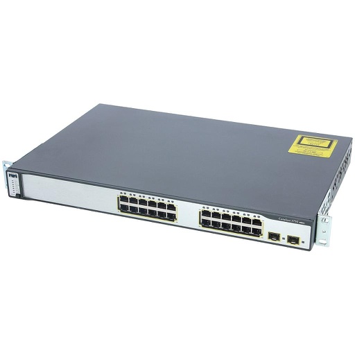 [WS-C3750-24TS-S] Cisco Catalyst 3750, 24 10/100 ports and 2 SFP-based Gigabit Ethernet, IP Base software
