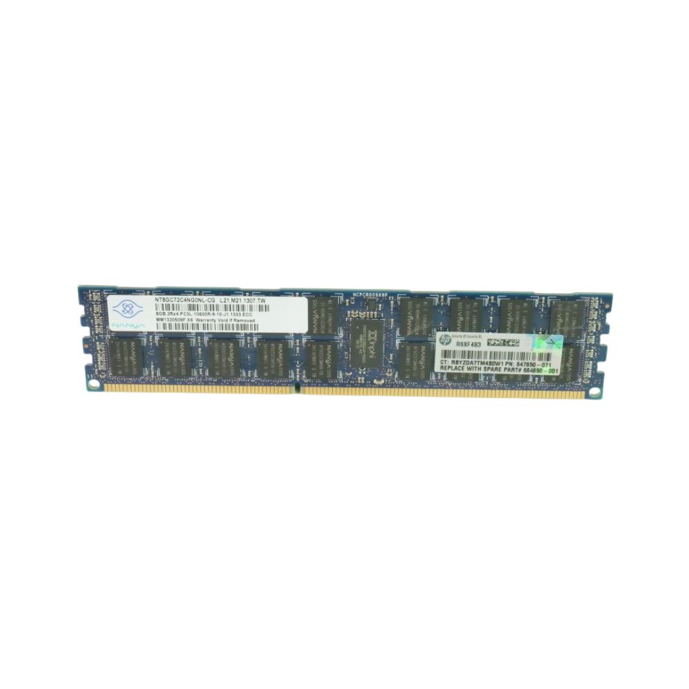 647897-B21 | HPE 8GB DDR3-1333 PC3L-10600R CAS-9 LV