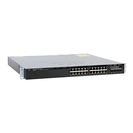 [WS-C3650-24PS-S] Cisco Catalyst 3650 Standalone with Optional Stacking 24 10/100/1000 Ethernet PoE+ and 4x1G Uplink ports, with one 640WAC power supply, 1 RU, IP Base feature set