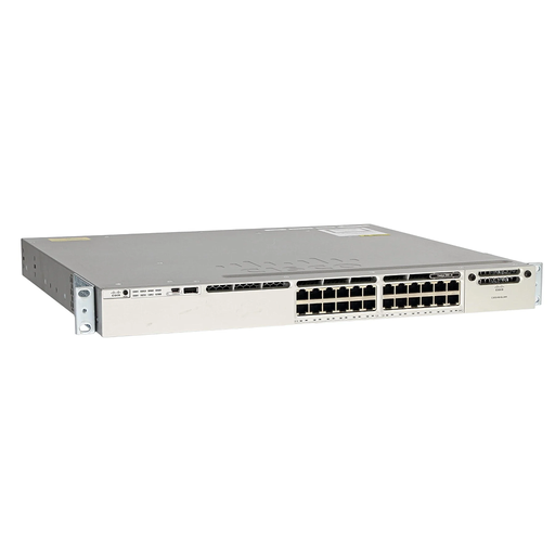 [WS-C3850-24T-E] Cisco Catalyst 3850 Stackable 24 10/100/1000 Ethernet ports, with one 350WAC power supply  1 RU, IP Services feature set