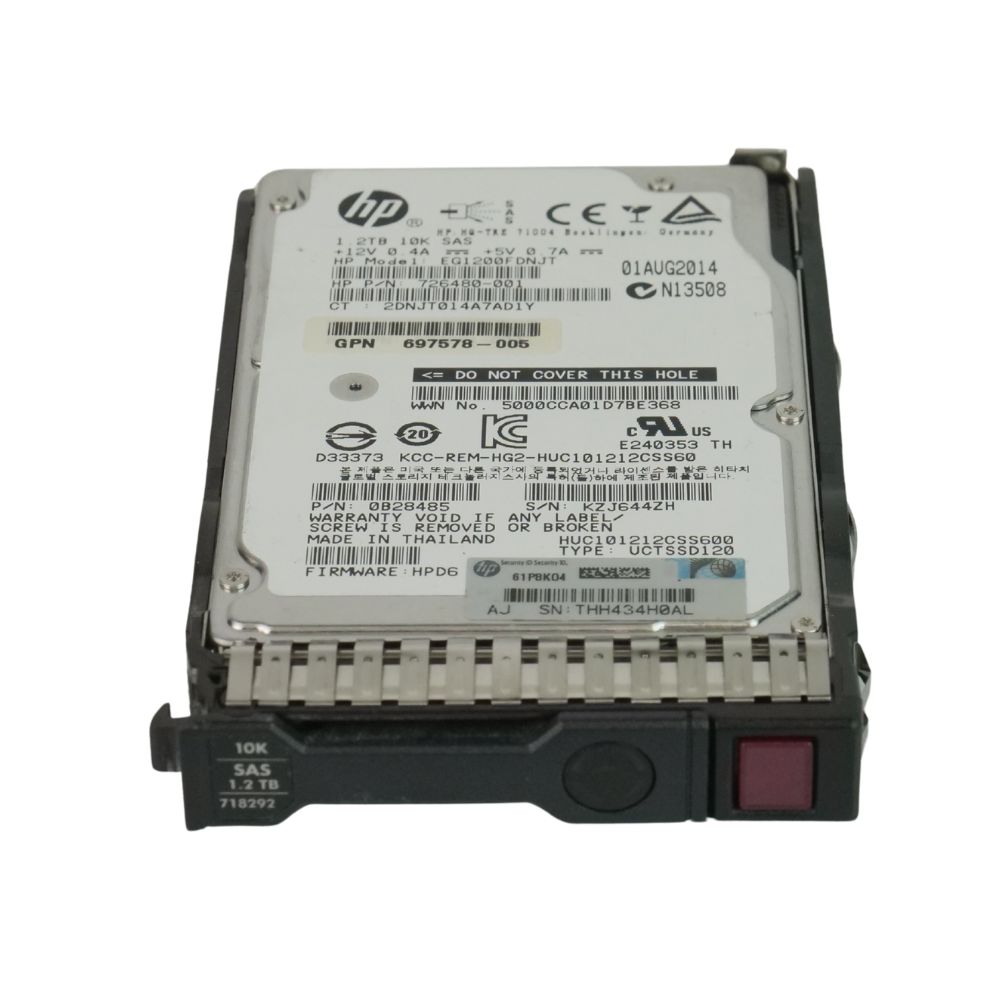 718162-B21 | HPE 1.2TB 10K SAS 2.5&quot; DP SC HDD