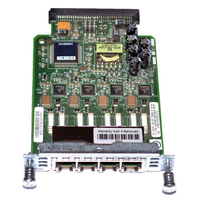 Cisco 4-port FXS or DID Voice/Fax Interface Card 