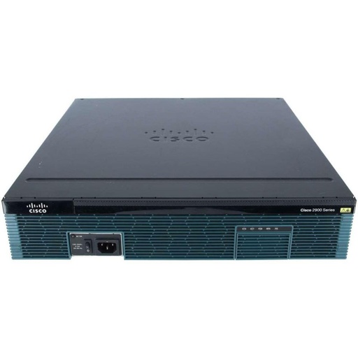 [CISCO2921/K9] Cisco 2921 w/3 GE,4 EHWIC,3 DSP,1 SM,256MB CF,512MB DRAM,IPB