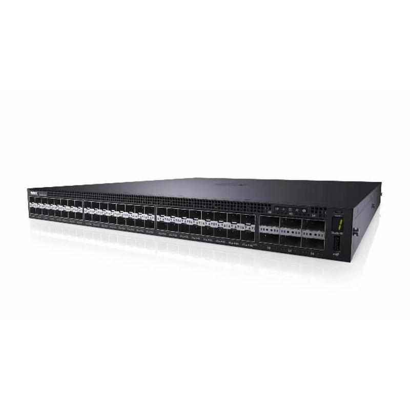 Dell EMC Networking S4048-ON, 48x 10GbE SFP+; 6x 40GbE QSFP+; 2x AC PSU; 3x Fans; PSU to I/O Panel Airflow (Reverse Airflow) Switch