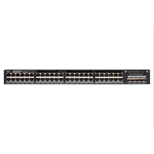 [WS-C3650-48TD-S] Cisco Catalyst 3650 Standalone with Optional Stacking 48 10/100/1000 Ethernet and 2x10G Uplink ports, with one 250WAC power supply, 1 RU, IP Base feature set