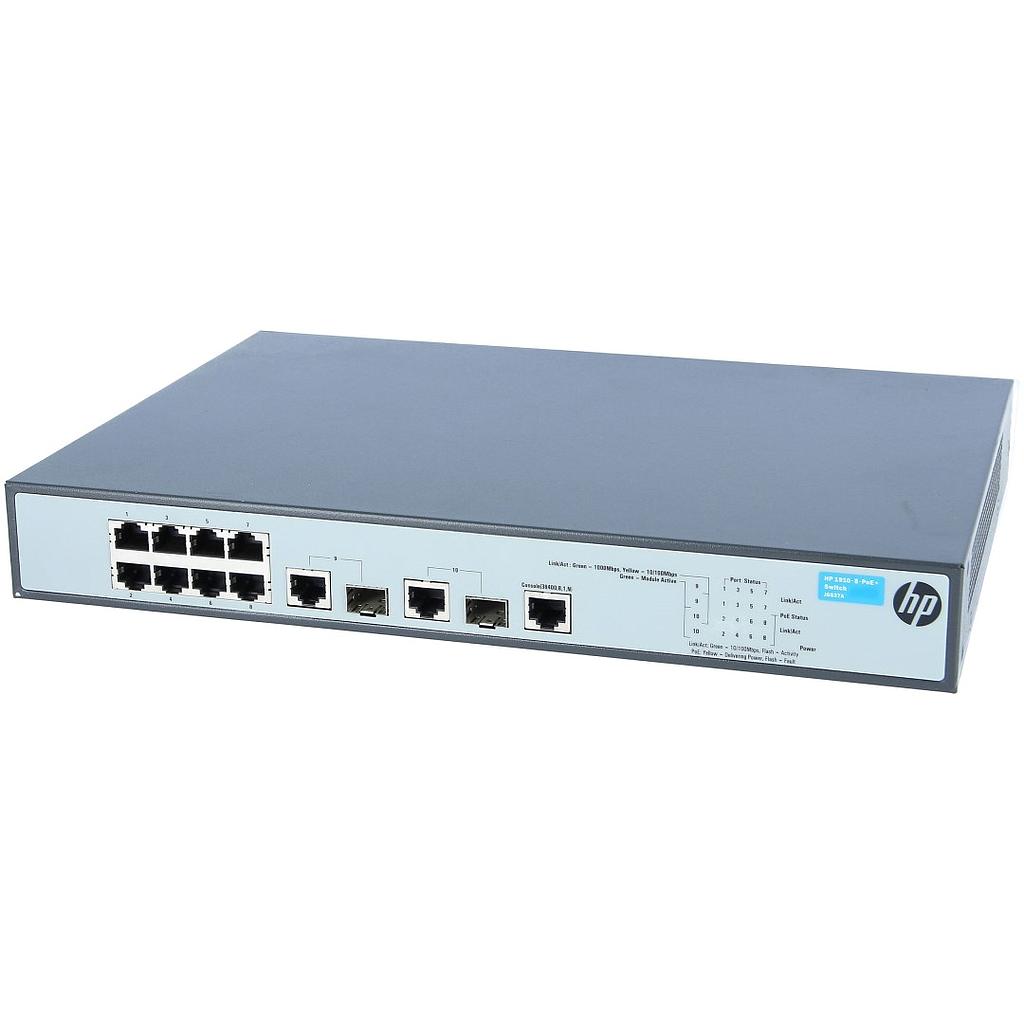 JG537A | HPE 1910-8-PoE+ Switch 8x10/100/1000