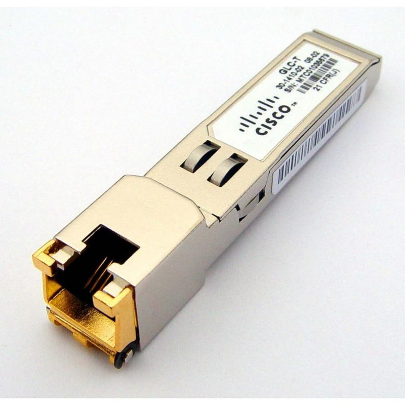 VST Verified Cisco 1000BASE-T SFP transceiver module for Category 5 copper wire, RJ-45 connector