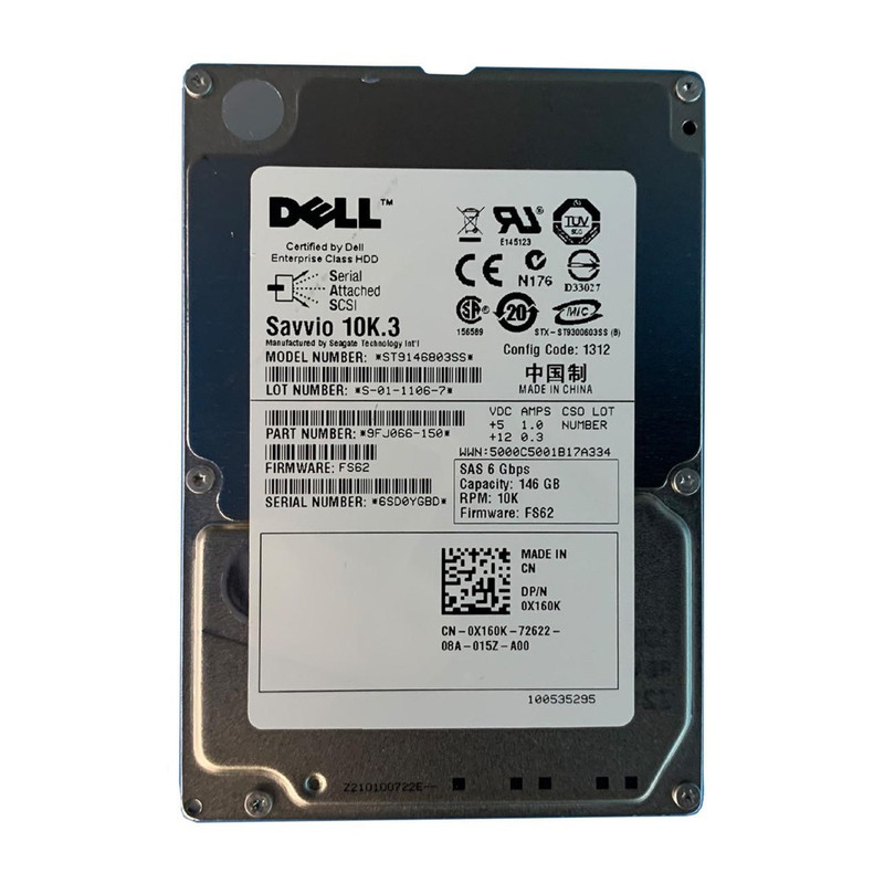 Dell 146GB 10K 2.5-inch SAS 6Gb/s Hard Disk Drive w/ caddy