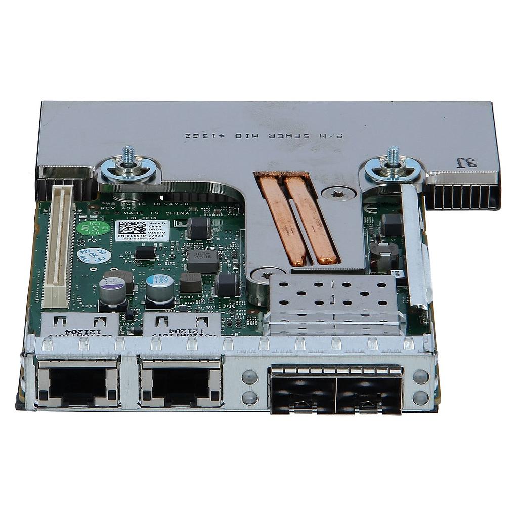 Dell Broadcom 57800S rNDC Quad Port: Dual Port 10Gb SFP+ &amp; Dual Port 1Gb Base-T Network Daughter Card 
