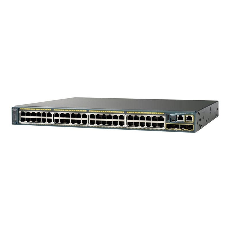 Cisco Catalyst 2960-SF 48 10/100 Fast Ethernet ports, 740W of POE/POE+ power, 4x SFP, FlexStack stacking (requires module), LAN Base software