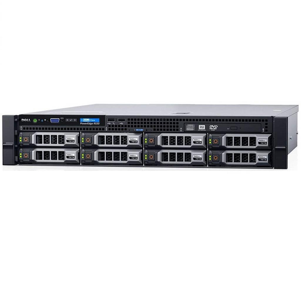 Dell PowerEdge R530 2U 6x LFF; 4x1 LOM de 1 GbE; PERC S130; IDRAC 8 Enterprise