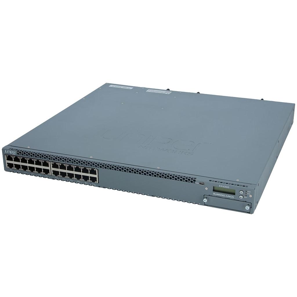 Juniper 24-port 10/100/1000BASE-T + 350 W AC PS (QSFP+ DAC for Virtual Chassis ordered separately)