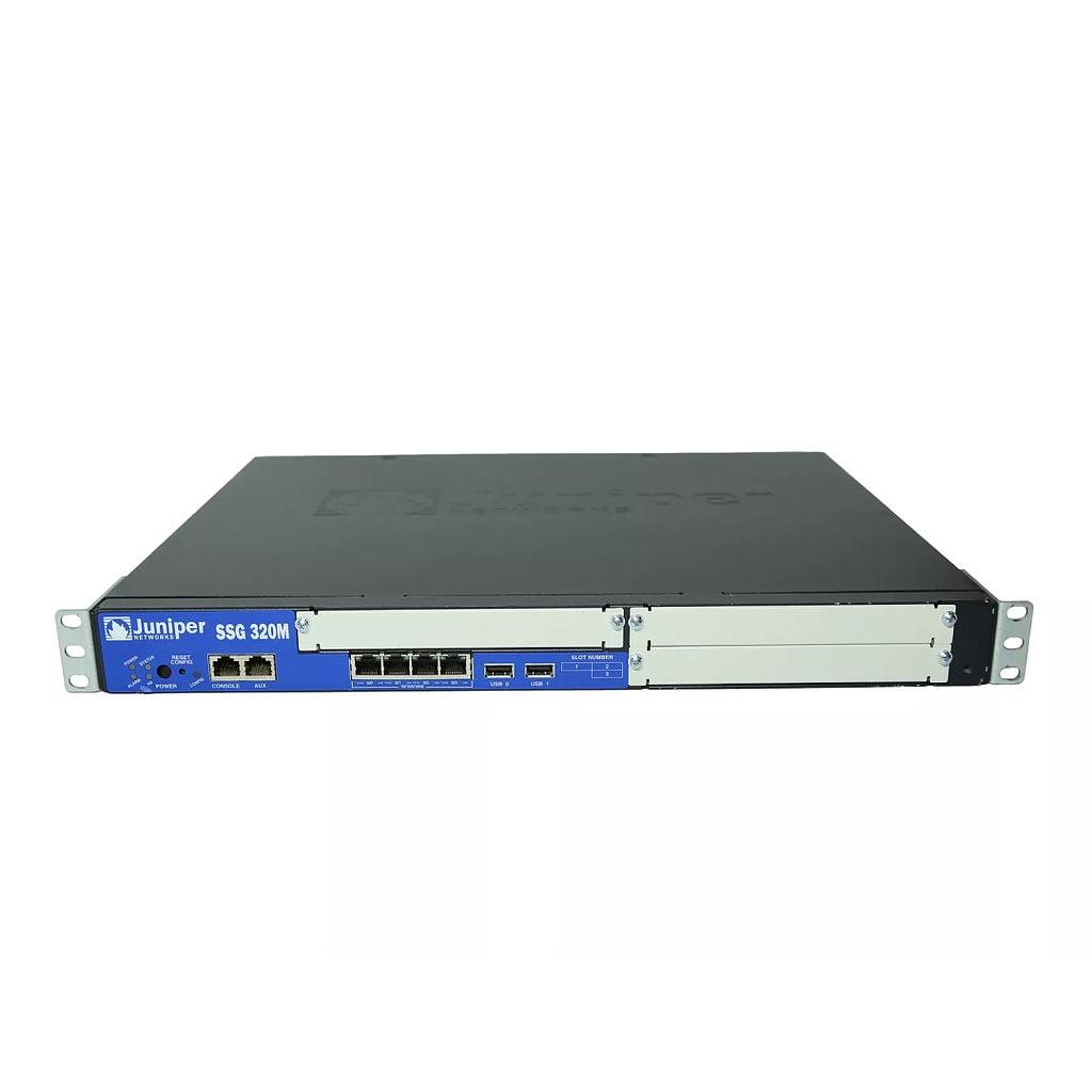 Juniper SSG320M, ScreenOS, base memory (1 GB), HW security, AC Power Supply