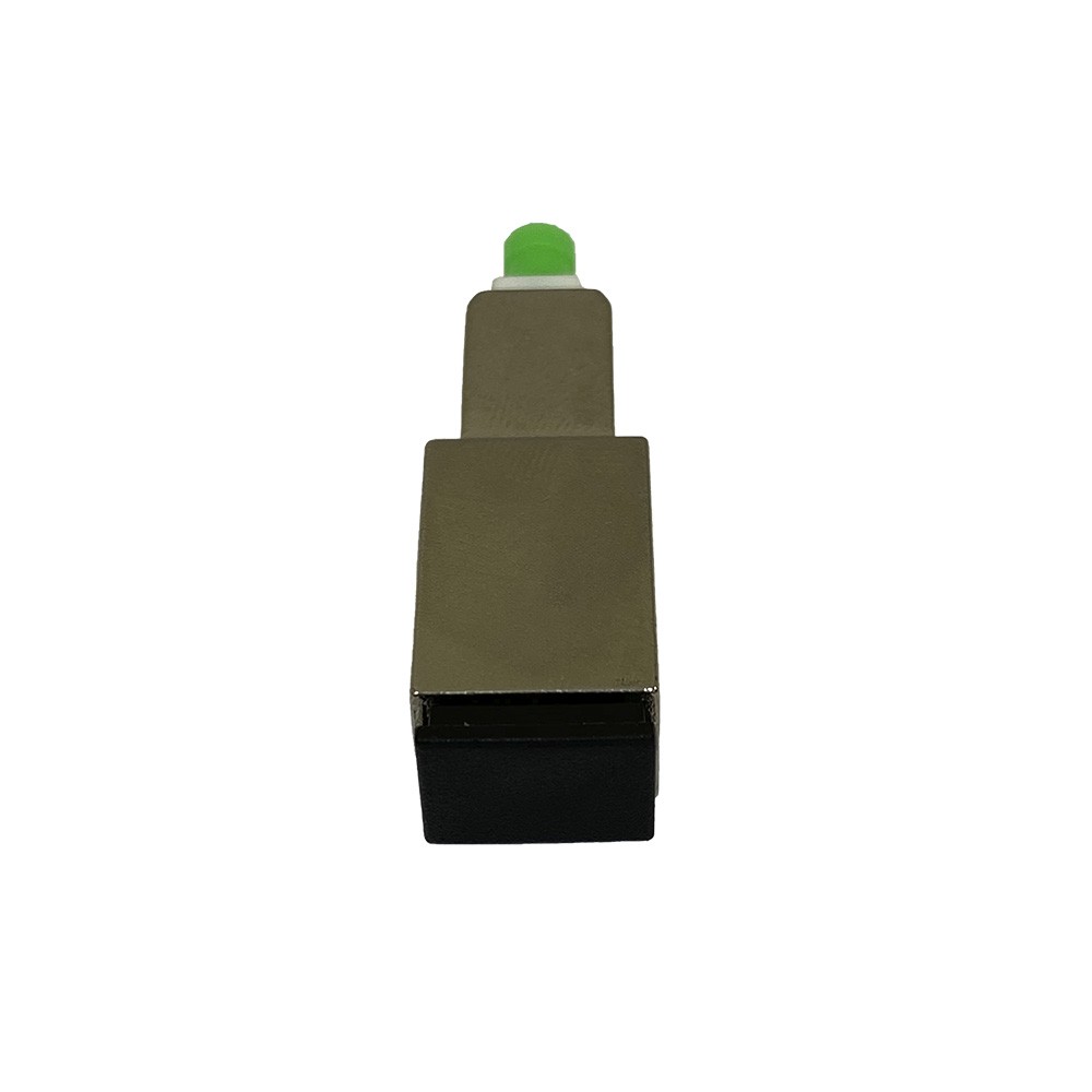 Adaptador F.O. macho-hembra FTTH SM 9-125 µm SC-APC simplex