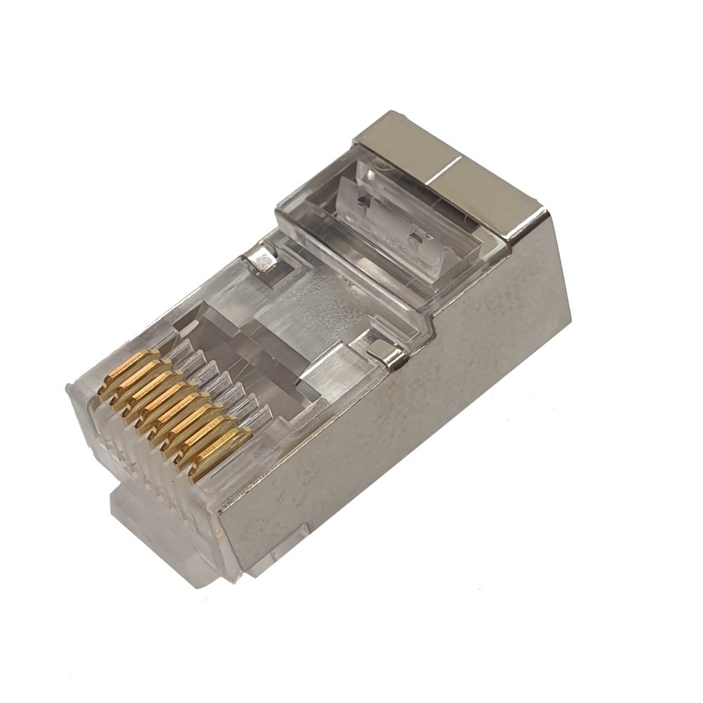 50CFFR6 CONECTOR RJ45 M C.FLEXBL/ RÍGIDO FTP C-6 (100uds) (funda ext 5mm)
