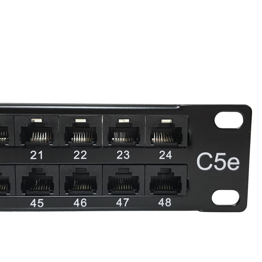 50PU548 PANEL 19" 48 RJ45 UTP C-5 E T568A/B 1U