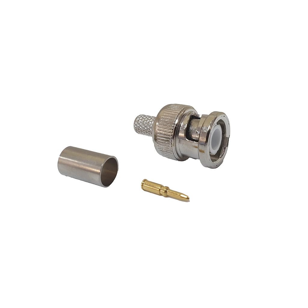 16C59M CONECTOR BNC RG59-62 MACHO AEREO CRIMPAR