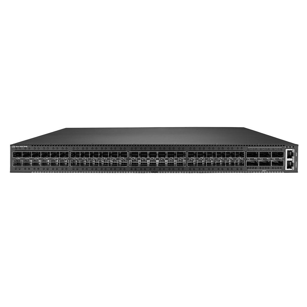 Delta AGC7648A, 48x 10GbE SFP+ & 6x 100GbE QSFP28 ports, Layer 2/3 switching/routing and SDN via additional OS, Front to Back Airflow Switch