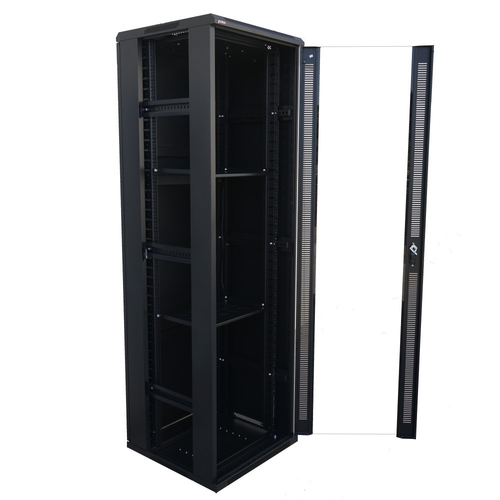 Armario Rack Suelo 19" Serie GLOBAL 42U, fondo 900 mm, desmontado, con accesorios