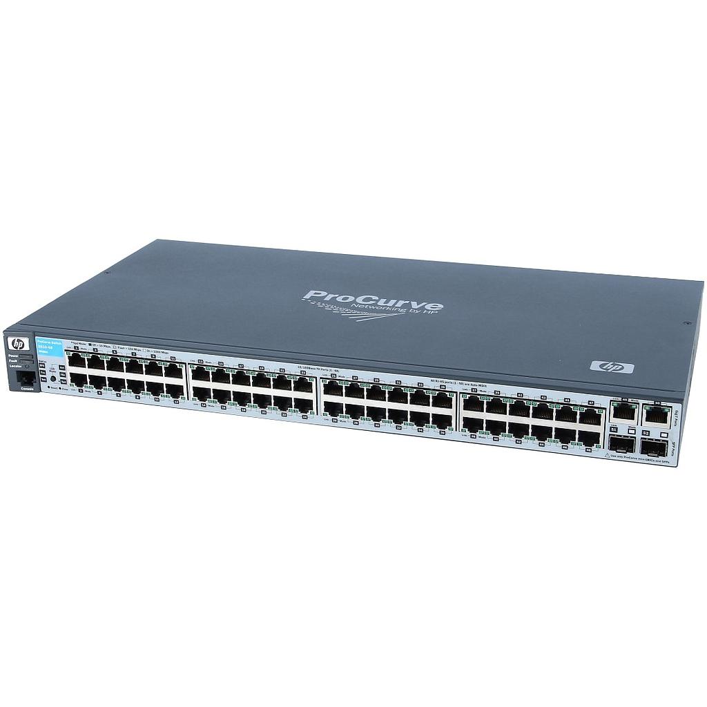 HP ProCurve 2610-48 Switch, 48 auto-sensing 10/100 ports & 2x 10/100/1000 RJ-45 & 2x SFP uplinks